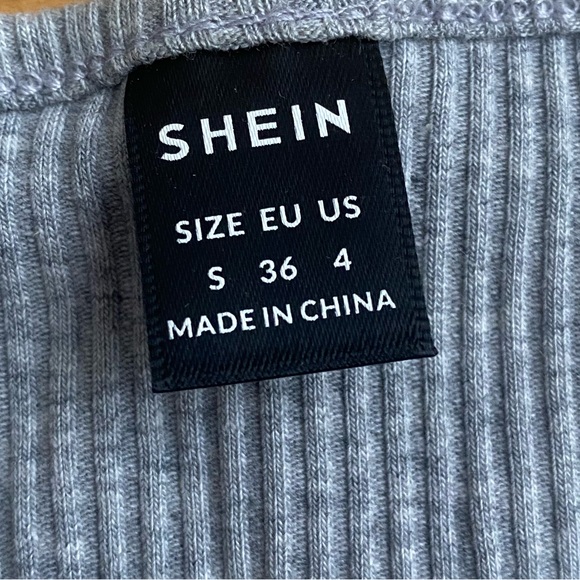SHEIN GREY ANGEL CROPPED TANK TOP SIZE SMALL - Picture 3 of 4